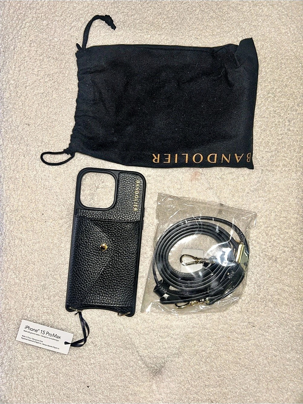 Bandolier Hailey Crossbody Phone Case in Black